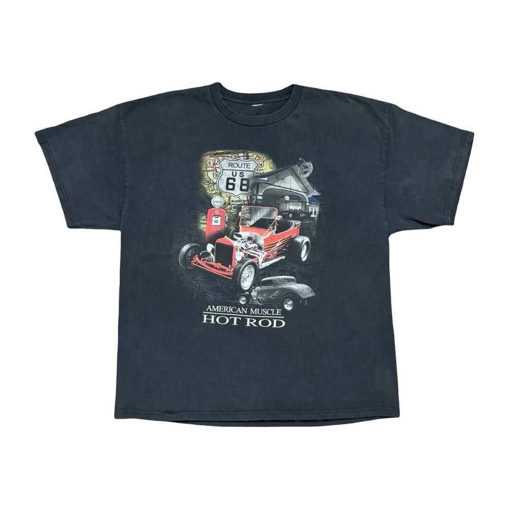 Vintage American Muscle Hot Rod Short Sleeve Tshirt Size XL